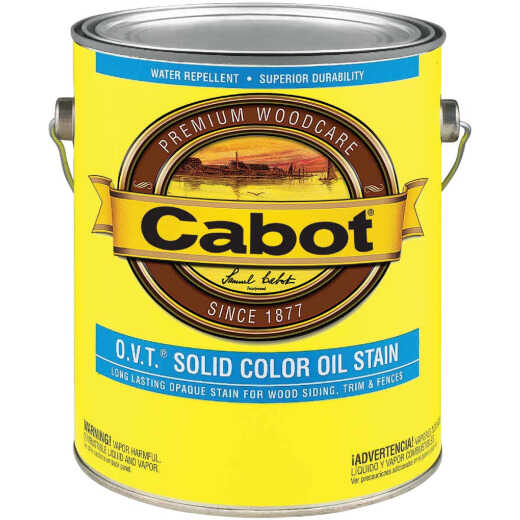 Cabot O.V.T. VOC Compliant Solid Color Exterior Stain, White Base, 1 Gal.
